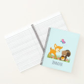 Niedliche Waldtiere Whimsischer Cartoon Notizblock (Innenseite)