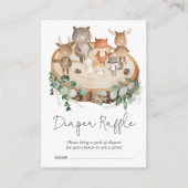 Niedliche Waldtiere Windelwindeln Begleitkarte (Vorderseite)