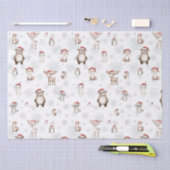 Niedliche Waldtiere Winter Wonderland Decoupage Seidenpapier (Handwerk)