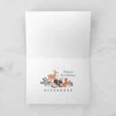 Niedliche Waldtiere zum Geburtstag Karte (Innenseite)