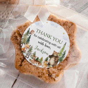 Niedliche Waldtiere zum Geburtstag Runder Aufkleber