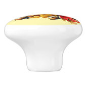 Niedliche Waldtierliebhaber Igel Keramikknauf (Seitenansicht)