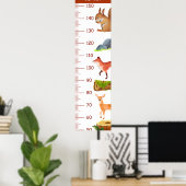 Niedliche Waldtierwachstumskarten Poster (Heimbüro)