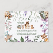 Niedliche Waldtierwälder bringen ein Buch Begleitkarte (Vorderseite)