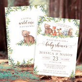 Niedliche Waldwald-Babydusche Einladung