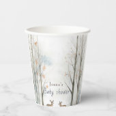 Niedliche Waldwälder Babydusche Pappbecher (Vorderseite)