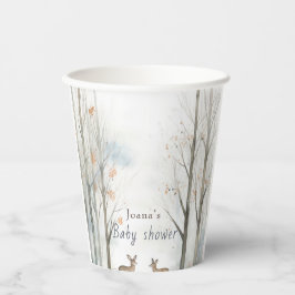 Niedliche Waldwälder Babydusche Pappbecher