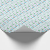 Niedliche Wale Geschenkpapier (Ecke)