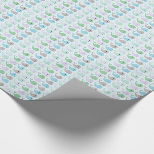 Niedliche Wale Geschenkpapier (Ecke)