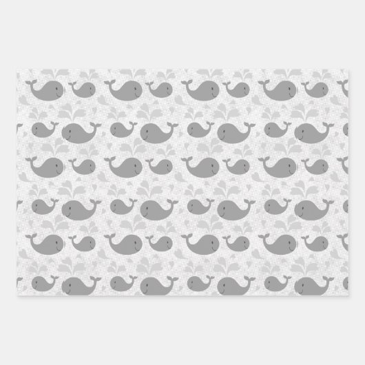Niedliche Wale  Geschenkpapier Set (Vorderseite 2)