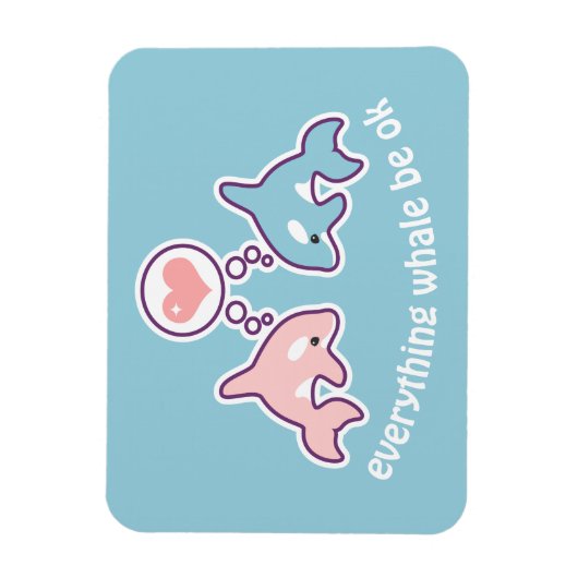 Niedliche Wale Magnet (Vertikal)