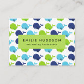 Niedliche Wale, Schwimmlehrer, Schwimmlehrer Visitenkarte (Vorderseite)