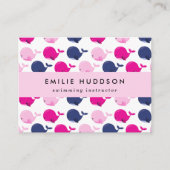 Niedliche Wale, Schwimmlehrer, Schwimmlehrer Visitenkarte (Vorderseite)