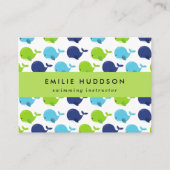 Niedliche Wale, Schwimmlehrer, Schwimmlehrer Visitenkarte (Vorderseite)