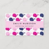 Niedliche Wale, Schwimmlehrer, Schwimmlehrer Visitenkarte (Vorderseite)