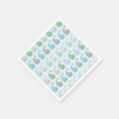 Niedliche Wale Serviette (Ecke)