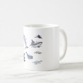 Niedliche Wale � Süße Tier Art Kaffeetasse (VorderseiteRechts)