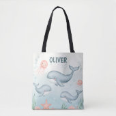 Niedliche Wale und Quallen Tasche (Vorderseite)
