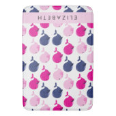 Niedliche Wale, Walmuster, Ihr Name Badematte (Vorderseite Vertikal)