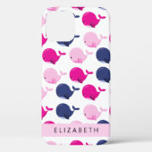 Niedliche Wale, Walmuster, Ihr Name Case-Mate iPhone Hülle (Rückseite)