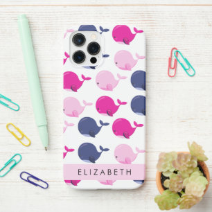 Niedliche Wale, Walmuster, Ihr Name iPhone 12 Pro Hülle