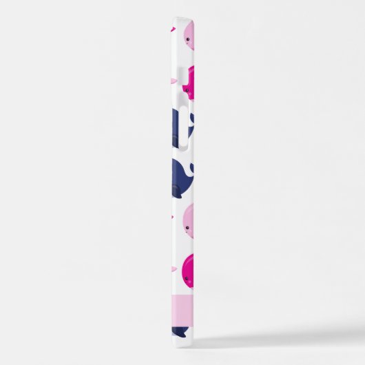 Niedliche Wale, Walmuster, Ihr Name iPhone Hülle (Linke Seite)