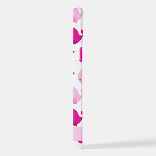 Niedliche Wale, Walmuster, Ihr Name iPhone Hülle (Rechte Seite)