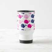 Niedliche Wale, Walmuster, Ihr Name Reisebecher (Mittel)