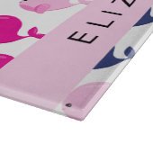 Niedliche Wale, Walmuster, Ihr Name Schneidebrett (Ecke)