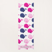 Niedliche Wale, Walmuster, Ihr Name Yogamatte (Rückseite)