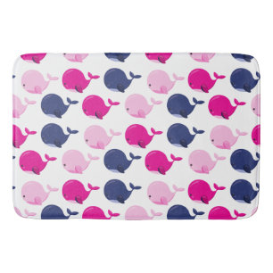 Niedliche Wale, Walmuster, Meerestiere Badematte