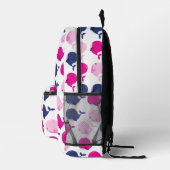 Niedliche Wale, Walmuster, Meerestiere Bedruckter Rucksack (Rechts)