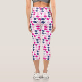 Niedliche Wale, Walmuster, Meerestiere Capri Leggings (Rückseite)
