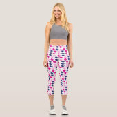 Niedliche Wale, Walmuster, Meerestiere Capri Leggings (Vorderseite)