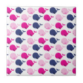 Niedliche Wale, Walmuster, Meerestiere Fliese (Vorderseite)