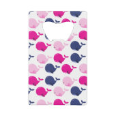 Niedliche Wale, Walmuster, Meerestiere Geldbeutel Flaschenöffner (Vorderseite)