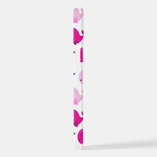 Niedliche Wale, Walmuster, Meerestiere iPhone Hülle (Rechte Seite)