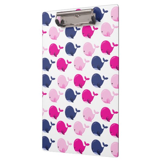 Niedliche Wale, Walmuster, Meerestiere Klemmbrett (Links)