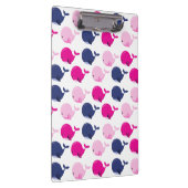 Niedliche Wale, Walmuster, Meerestiere Klemmbrett (Rechts)