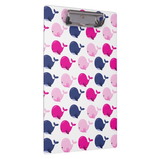 Niedliche Wale, Walmuster, Meerestiere Klemmbrett (Rechts)