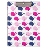 Niedliche Wale, Walmuster, Meerestiere Klemmbrett (Vorderseite)