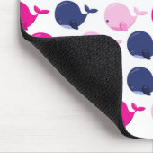 Niedliche Wale, Walmuster, Meerestiere Mousepad (Ecke)