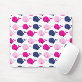 Niedliche Wale, Walmuster, Meerestiere Mousepad (Mit Mouse)