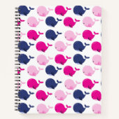 Niedliche Wale, Walmuster, Meerestiere Notizblock (Vorderseite)