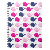 Niedliche Wale, Walmuster, Meerestiere Notizblock (Vorderseite)