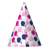 Niedliche Wale, Walmuster, Meerestiere Partyhütchen (Rückseite)