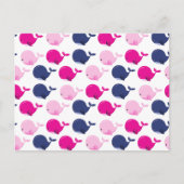 Niedliche Wale, Walmuster, Meerestiere Postkarte (Vorderseite)