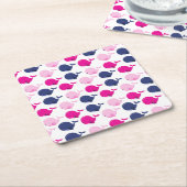 Niedliche Wale, Walmuster, Meerestiere Rechteckiger Pappuntersetzer (angewinkelt)