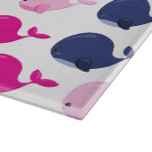 Niedliche Wale, Walmuster, Meerestiere Schneidebrett (Ecke)