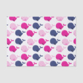 Niedliche Wale, Walmuster, Meerestiere Seidenpapier (Vorderseite)